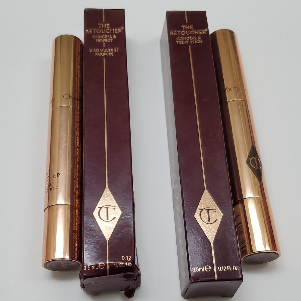New Authentic Charlotte Tilbury The Retoucher Conceale& Treat Stick In 2 Shades